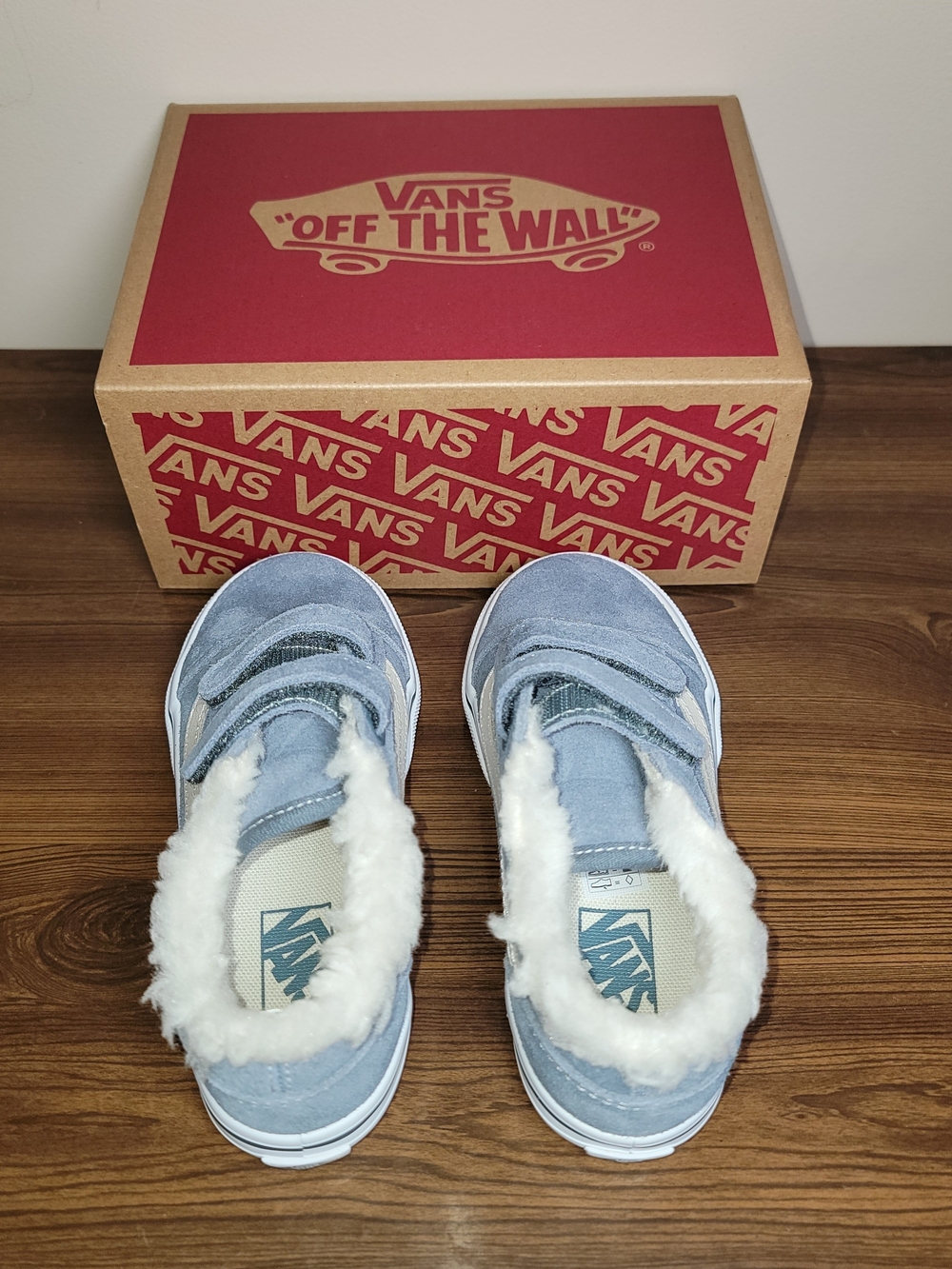 Vans Kids' Blue Suede Sk8-Hi Sneakers - Size 10 Toddler - Picture 4 of 5